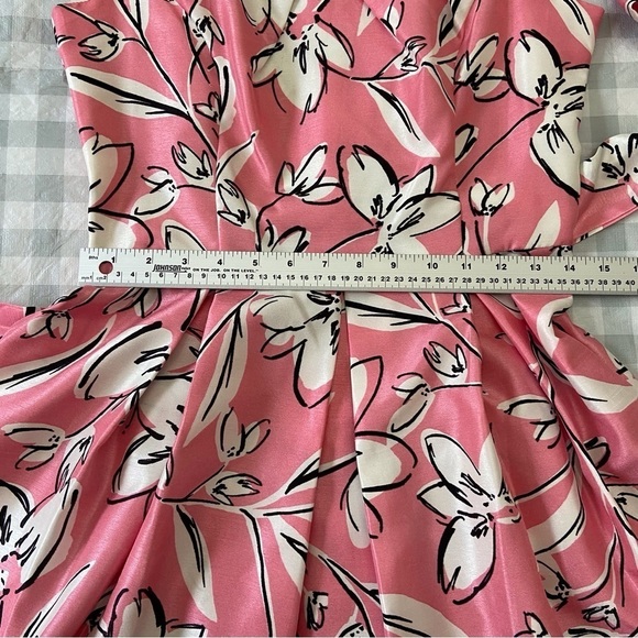 Jessica Howard summer dress sleeveless pink white A-line line fit&flare floral 6 - Picture 11 of 15